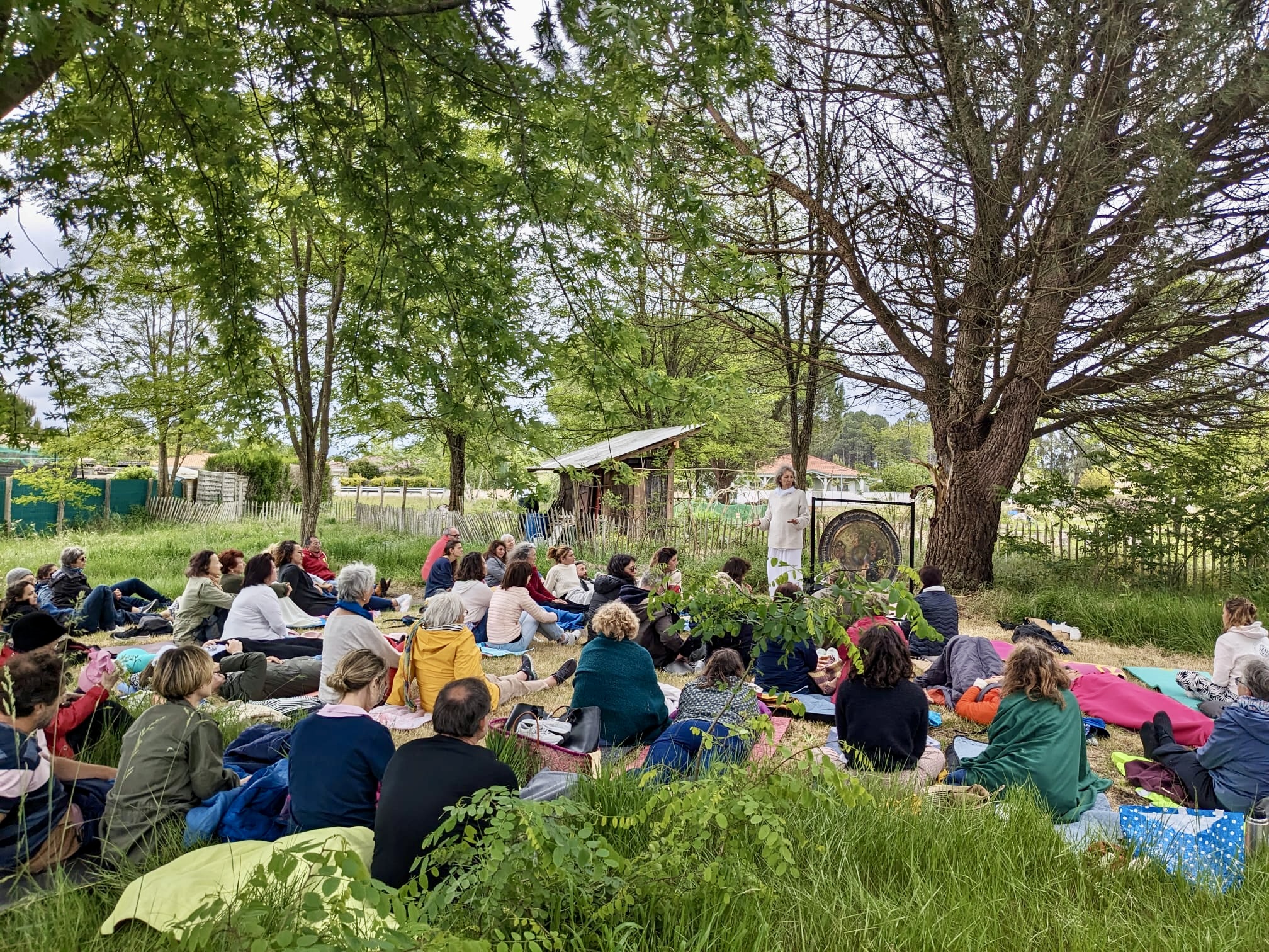 Atelier dans la forêt lors de la fête de la nature du Porge