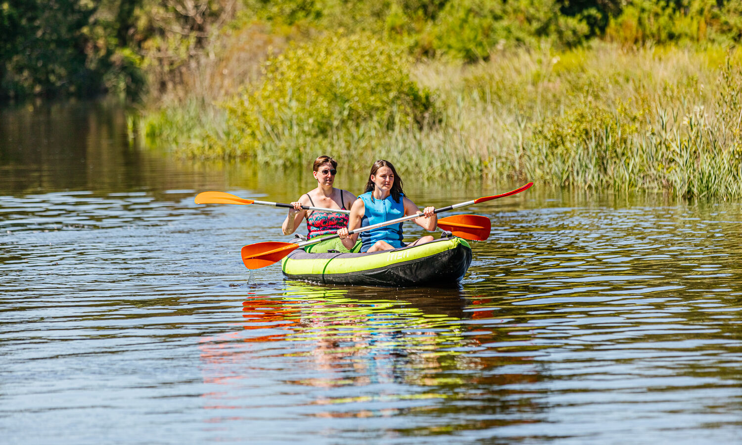 Canoë sur le canal des étangs du Porge 