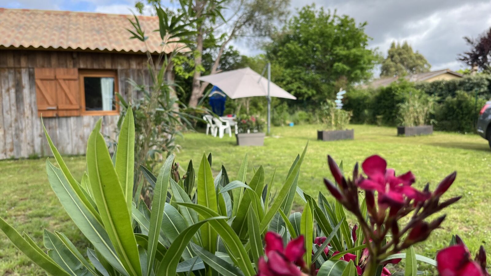 LA PETITE CABANE BLEUE PLANQUÉE DANS LA PRAIRIE